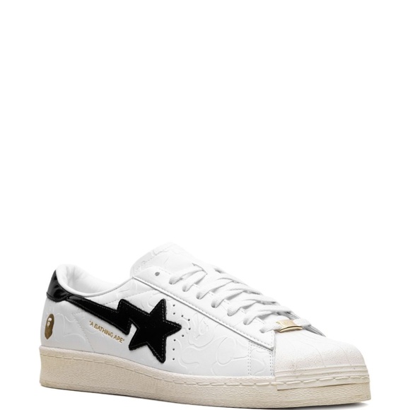 Adidas BAPE x Superstar "White Black" Sneakers Size 7 New in Box - Picture 1 of 3